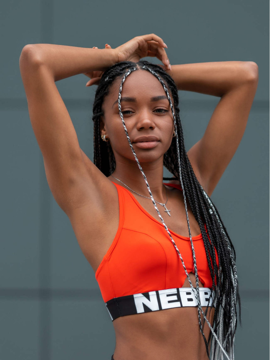 Soutien-gorge de sport sportif avec découpe N695 ROUGE NEBBIA