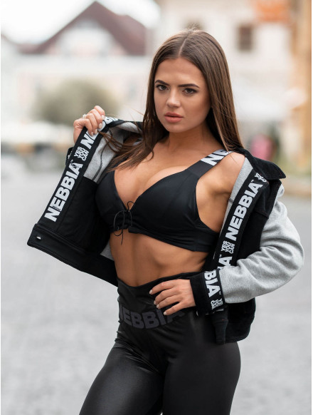 Soutien-gorge de sport lacé N694 NOIR NEBBIA 2