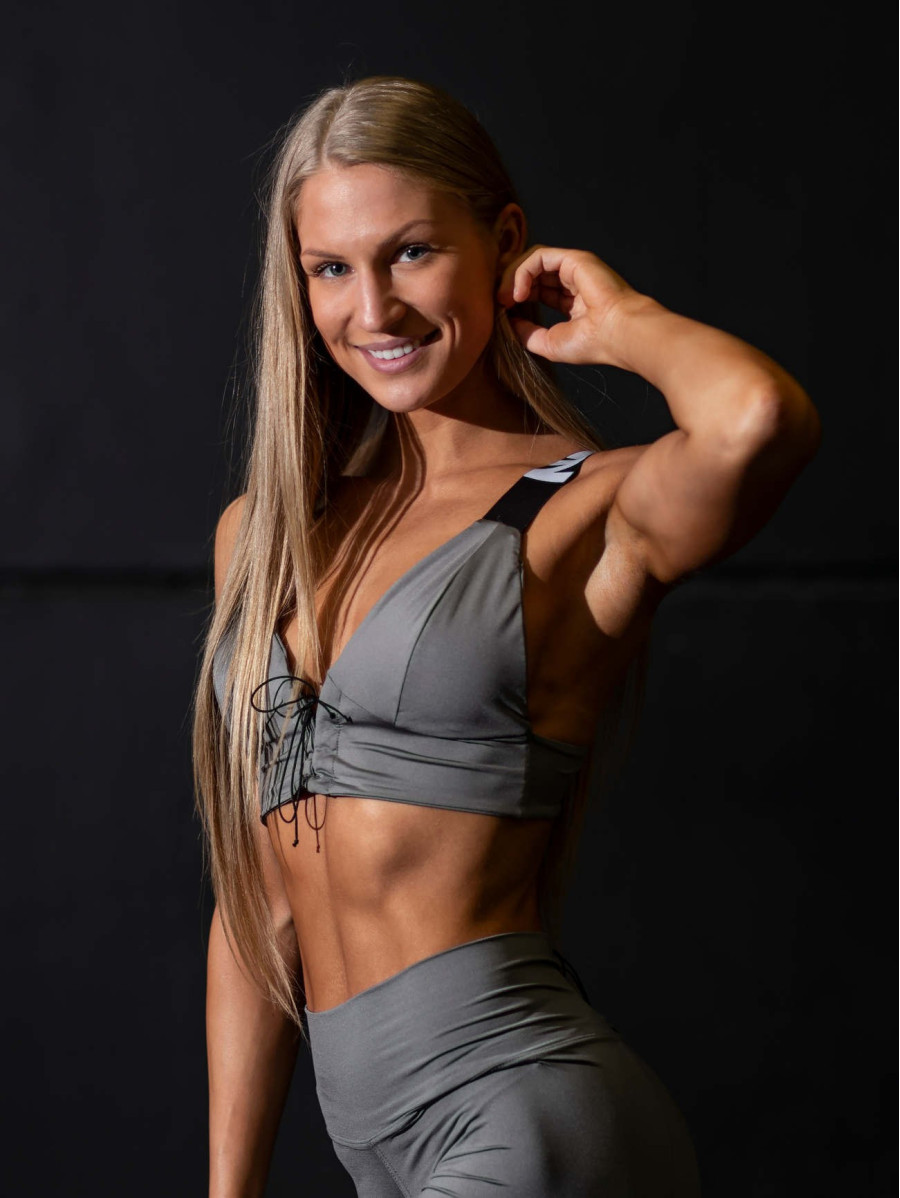 Soutien-gorge de sport lacé N694 GRIS NEBBIA