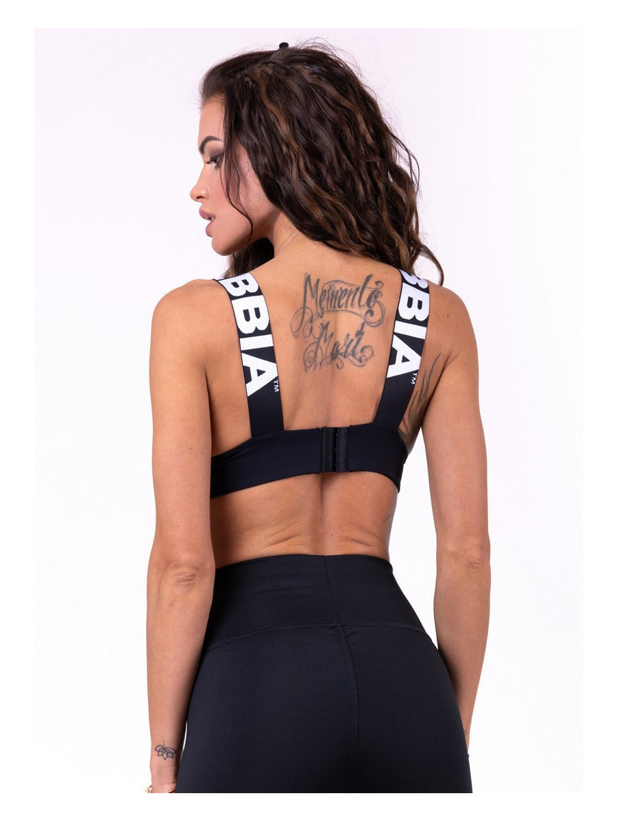 Soutien-gorge de sport lacé N694 NOIR NEBBIA