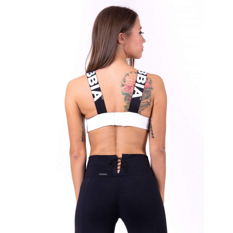 Soutien-gorge de sport lacé N694 BLANC NEBBIA