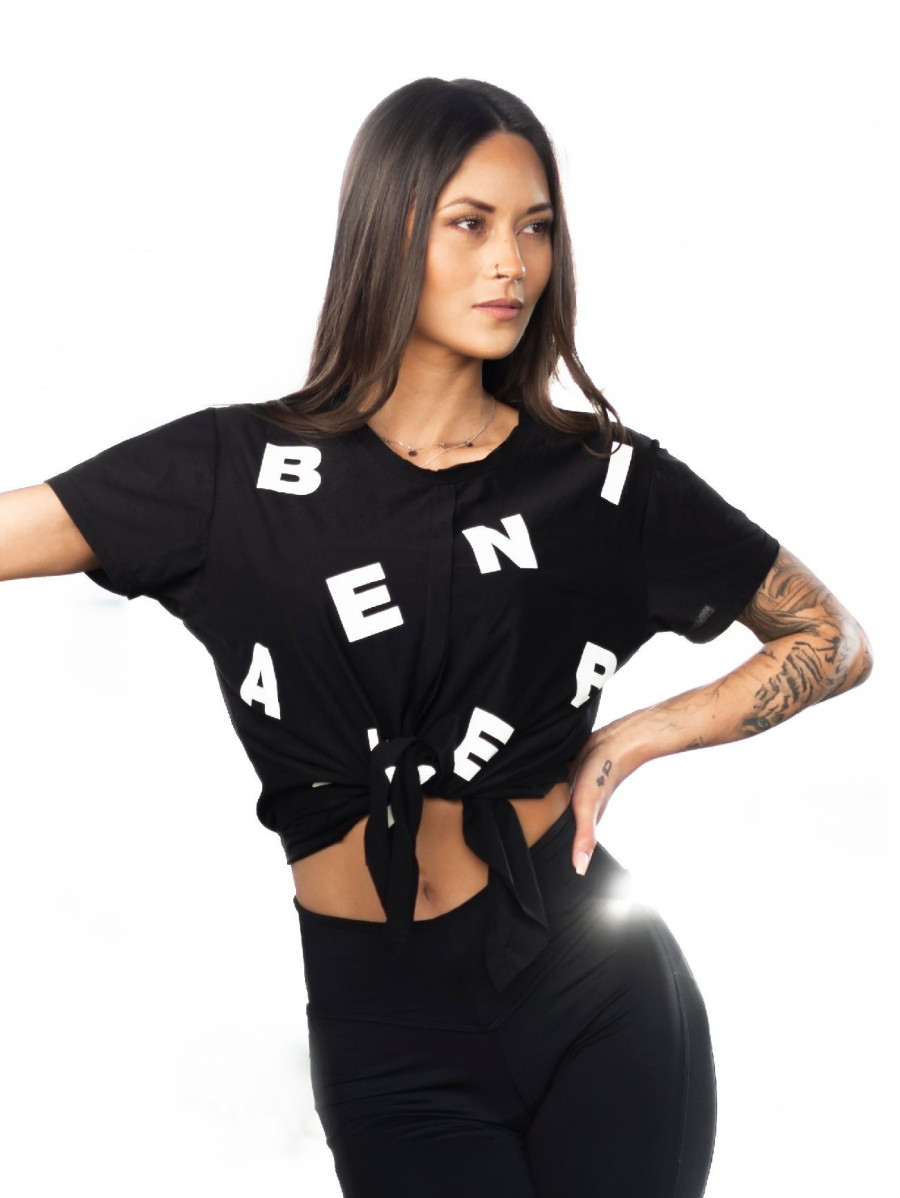 Chemise liée Lettres N680 NOIR NEBBIA