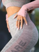 Crop Top à manches longues SHADE K012 gris/rose MITARE