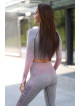 Crop Top à manches longues SHADE K012 gris/rose MITARE