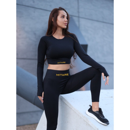 Top court sans couture VIGOR K010 logo doré MITARE YOGA
