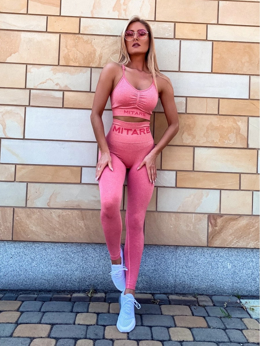 Legging sans couture PUSH UP MAX K001 rose MITARE
