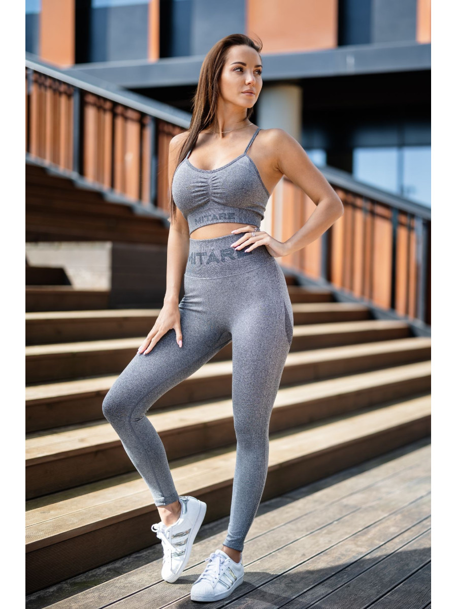 Legging sans couture PUSH UP MAX K001 gris foncé MITARE