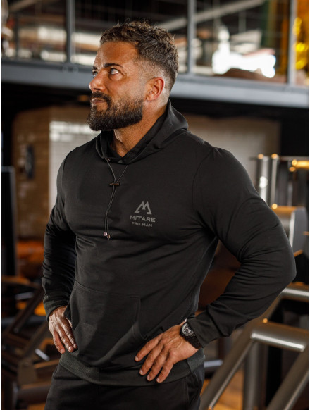 Sweat à capuche K088 noir MITARE PRO MAN