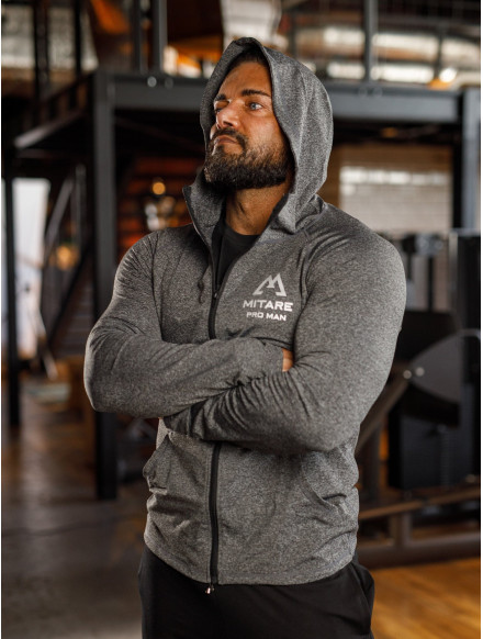 Sweat à capuche K085 gris MITARE PRO MAN