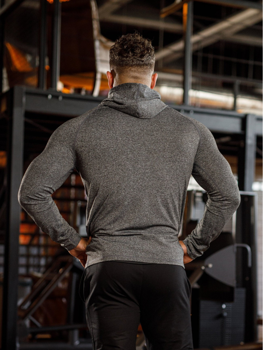 Sweat à capuche K085 gris MITARE PRO MAN