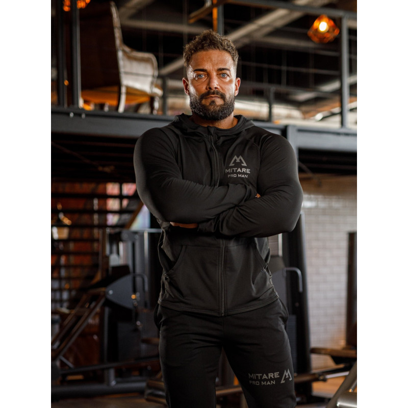 Sweat à capuche K085 noir MITARE PRO MAN
