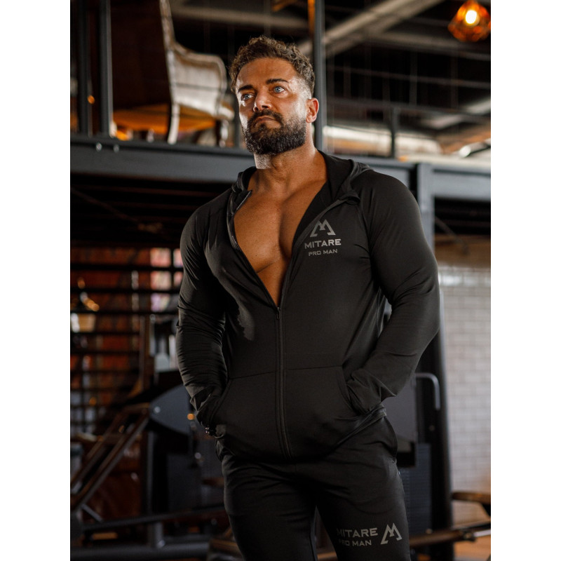 Sweat à capuche K085 noir MITARE PRO MAN