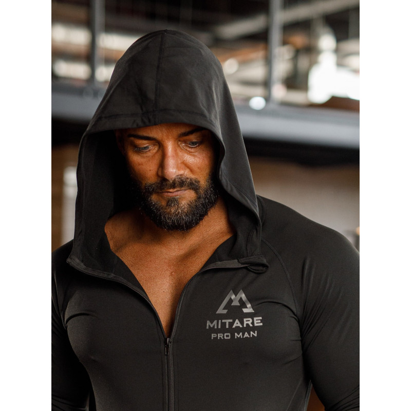 Sweat à capuche K085 noir MITARE PRO MAN