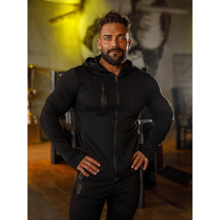 Sweat à capuche K085 noir MITARE PRO MAN