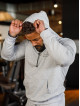 Sweat à capuche K088 gris clair MITARE PRO MAN