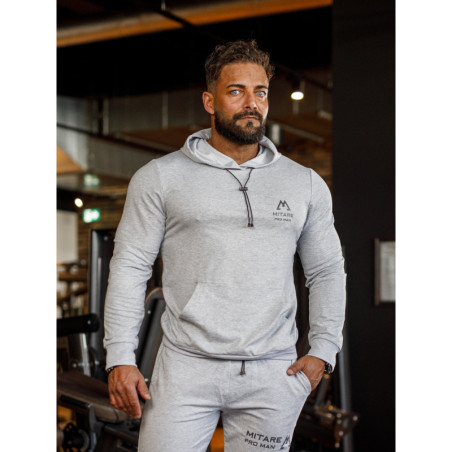 Sweat à capuche K088 gris clair MITARE PRO MAN