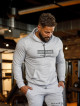 Sweat à capuche K103 gris clair MITARE PRO MAN