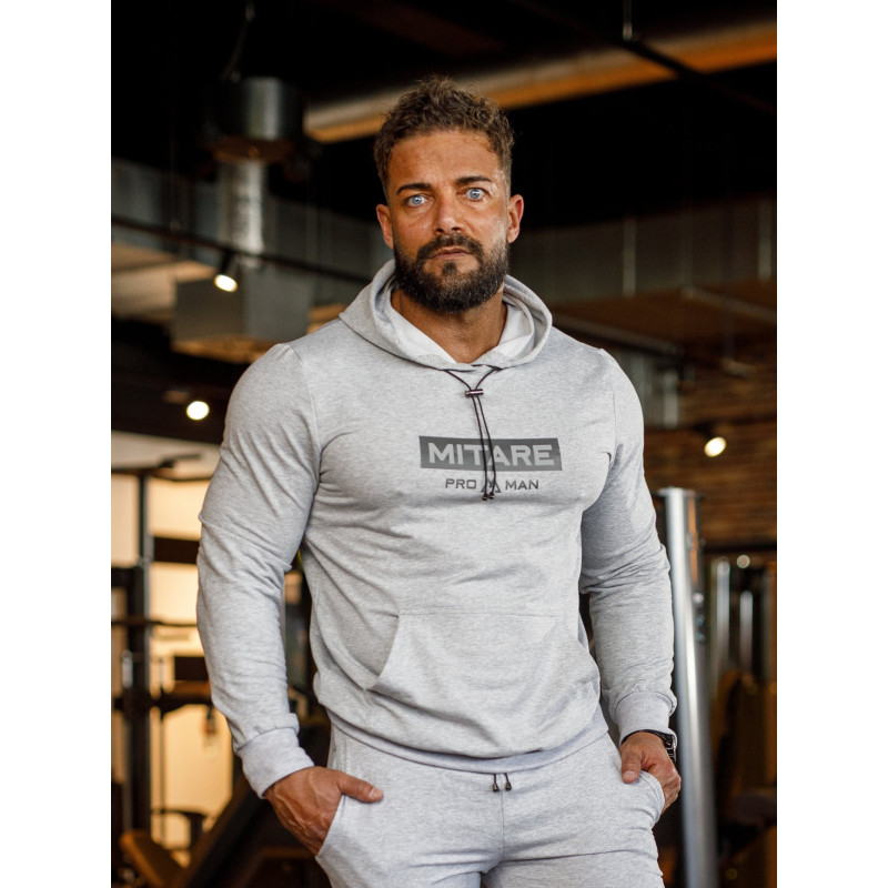 Sweat à capuche K103 gris clair MITARE PRO MAN