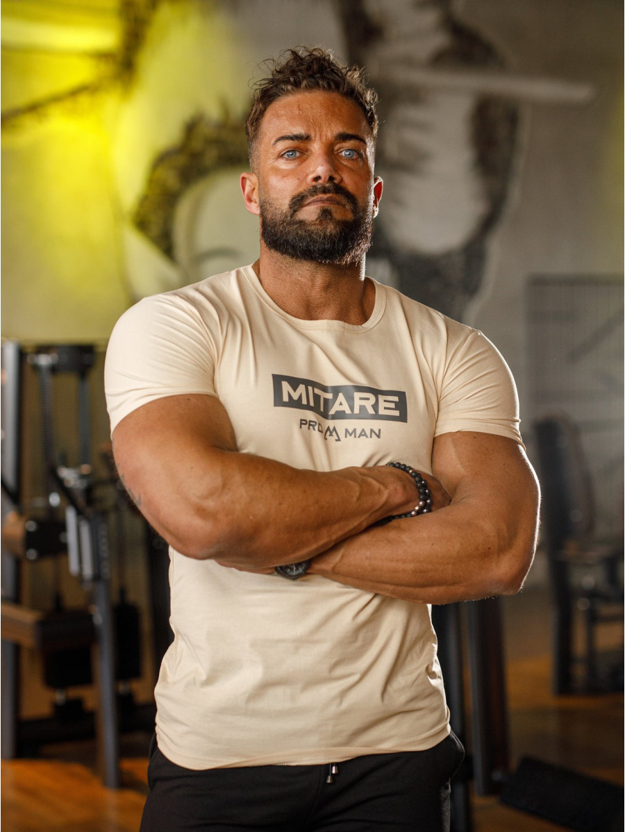 Tee shirt K093 beige MITARE PRO MAN
