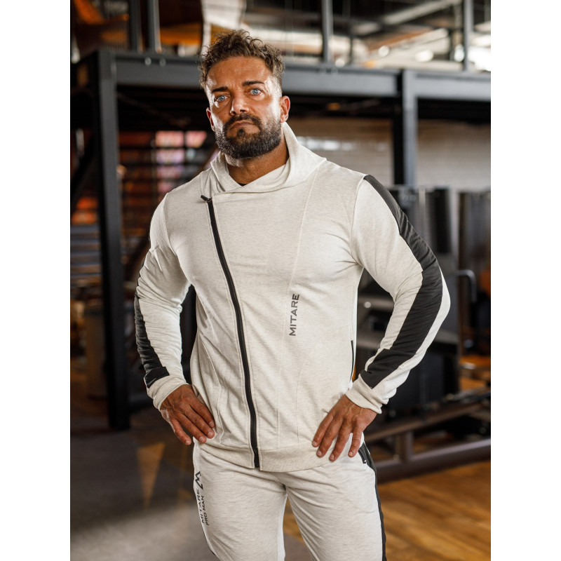 Sweat à capuche K097 gris clair MITARE PRO MAN