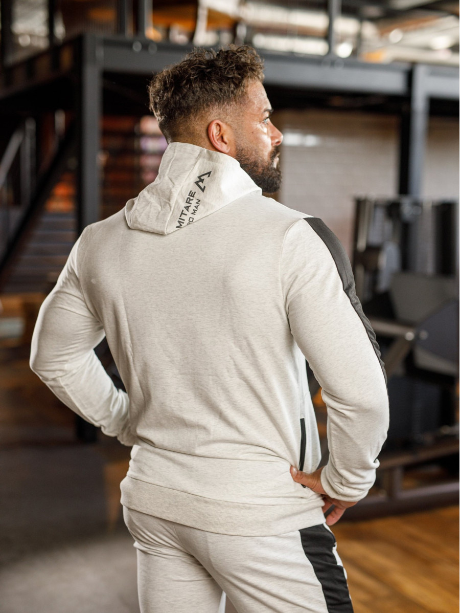 Sweat à capuche K097 gris clair MITARE PRO MAN