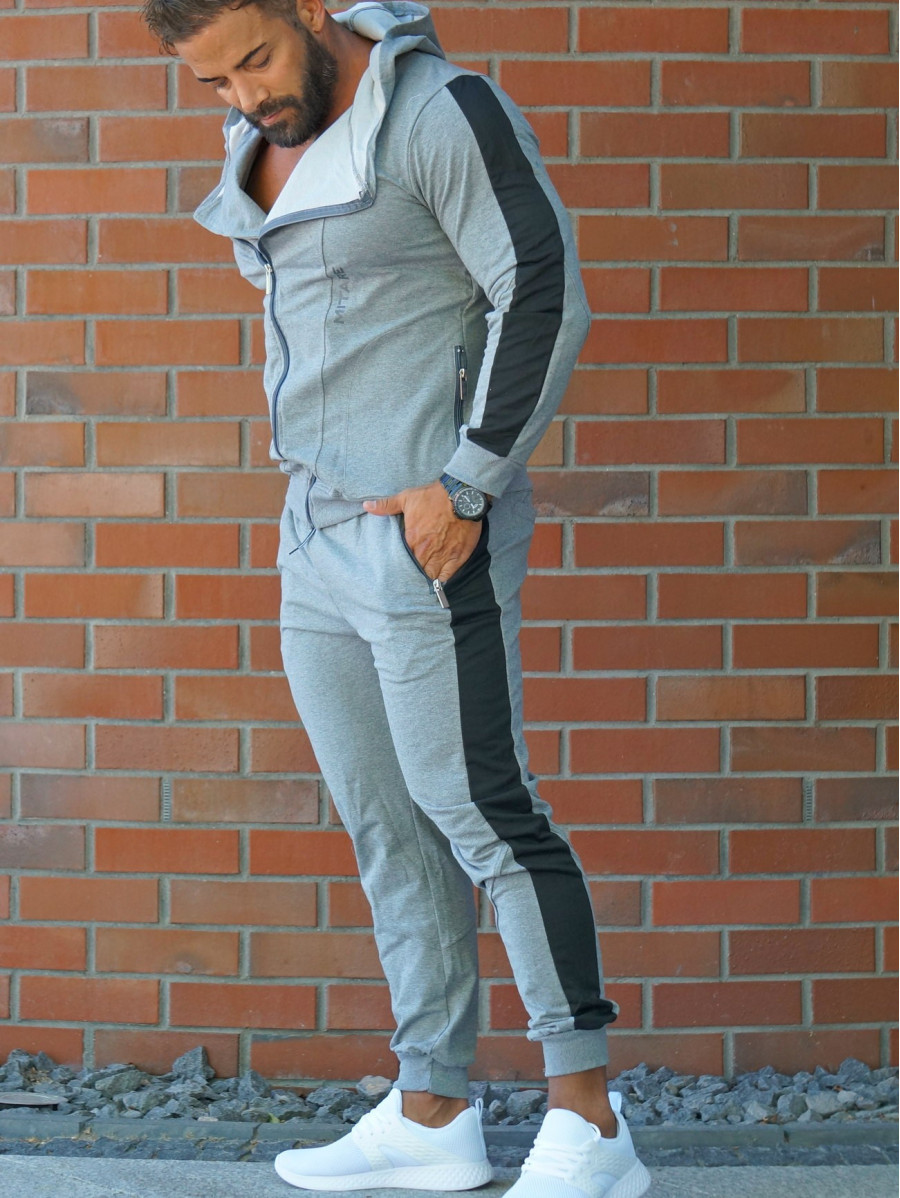 Sweat à capuche K097 gris foncé MITARE PRO MAN