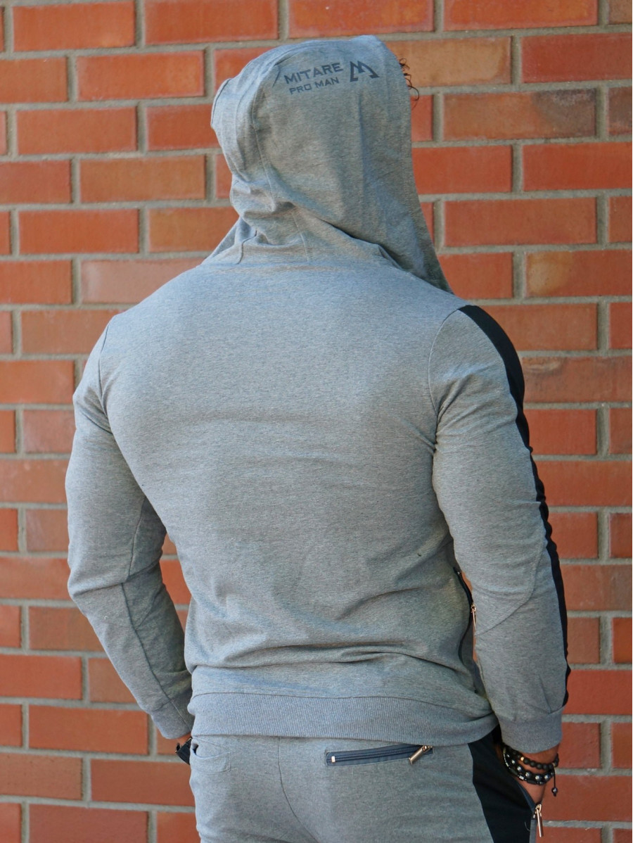 Sweat à capuche K097 gris foncé MITARE PRO MAN