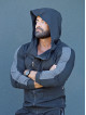 Sweat à capuche K097 noir MITARE PRO MAN