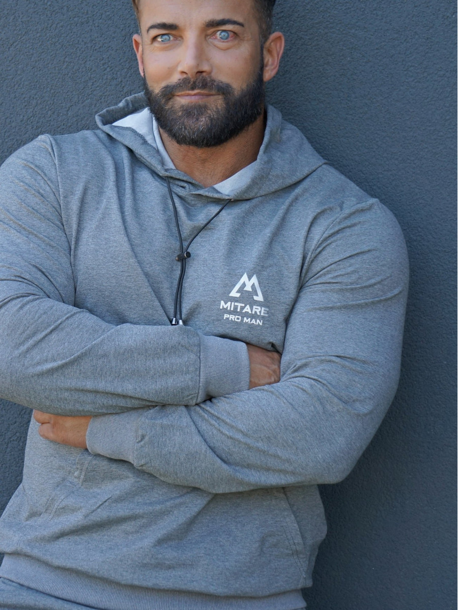 Sweat à capuche K088 gris foncé MITARE PRO MAN