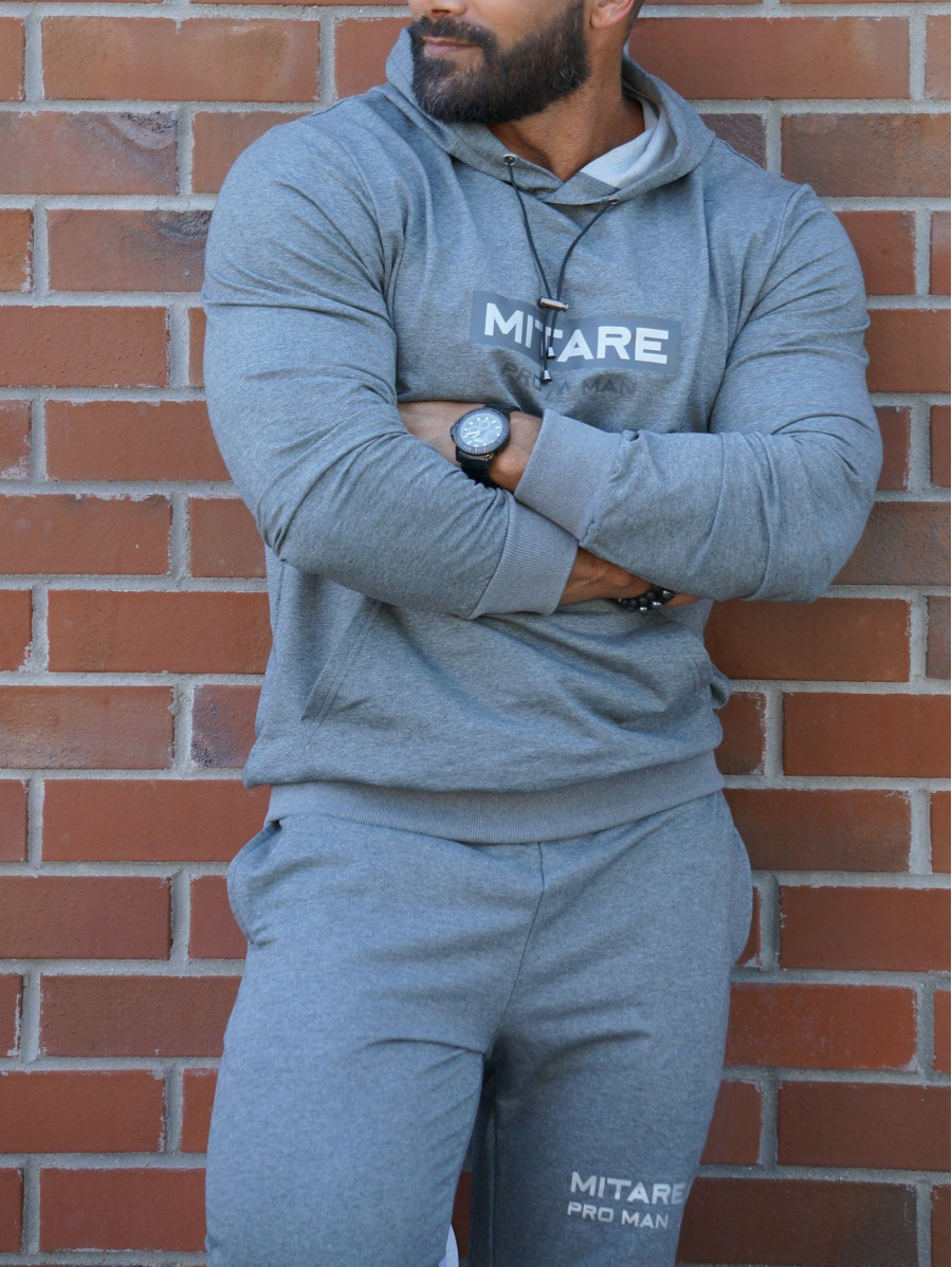 Sweat à capuche K103 gris foncé MITARE PRO MAN