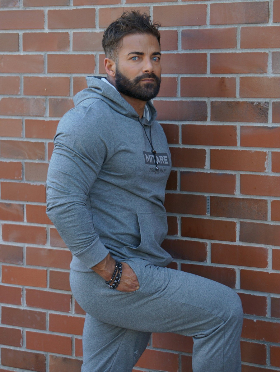 Sweat à capuche K103 gris foncé MITARE PRO MAN