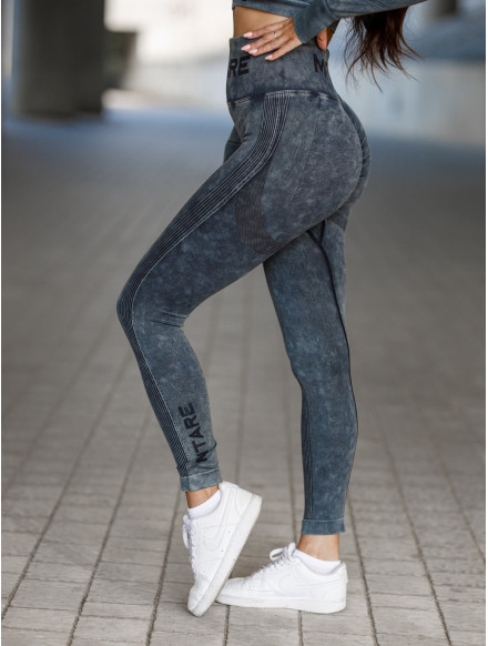Legging sans couture PUSH UP MAX MARBLE K111 noir MITARE