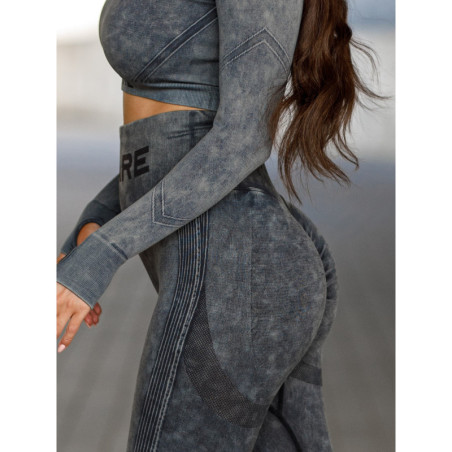Legging sans couture PUSH UP MAX MARBLE K111 noir MITARE