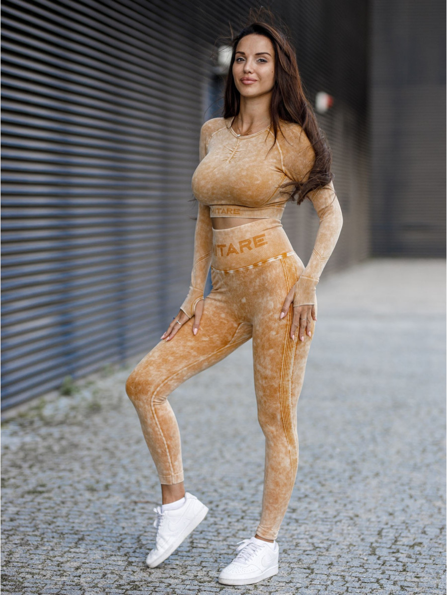Top court sans couture PUSH UP MAX MARBLE K110 moutarde MITARE