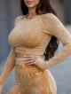 Top court sans couture PUSH UP MAX MARBLE K110 moutarde MITARE
