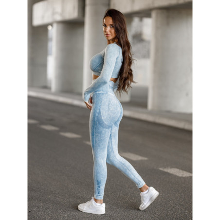 Legging sans couture PUSH UP MAX MARBLE K111 blue jeans MITARE