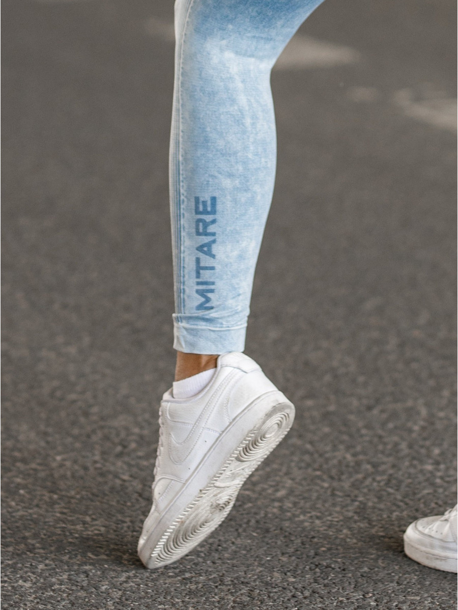 Legging sans couture PUSH UP MAX MARBLE K111 blue jeans MITARE