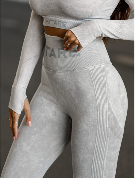 Legging sans couture PUSH UP MAX MARBLE K111 gris clair MITARE 2