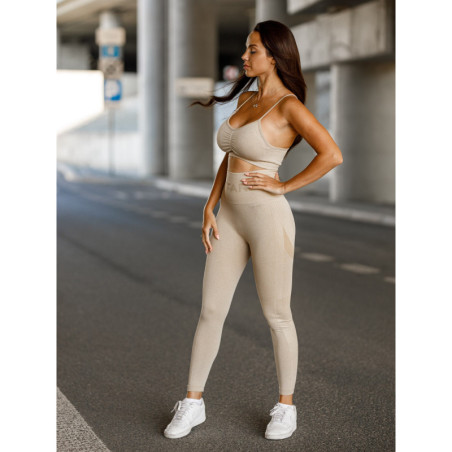 Legging sans couture PUSH UP MAX K001 beige MITARE