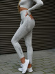 Legging gainant amincissant PUSH UP MAX MARBRE K111A gris clair MITARE