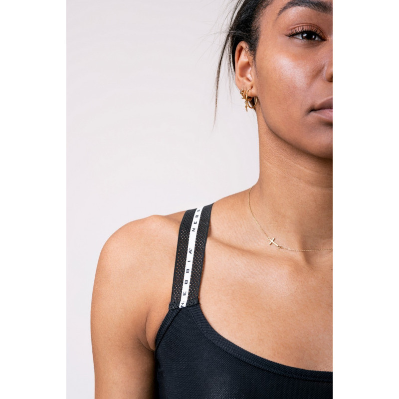 Biustonosz sportowy MESH ME N540 czarny NEBBIA