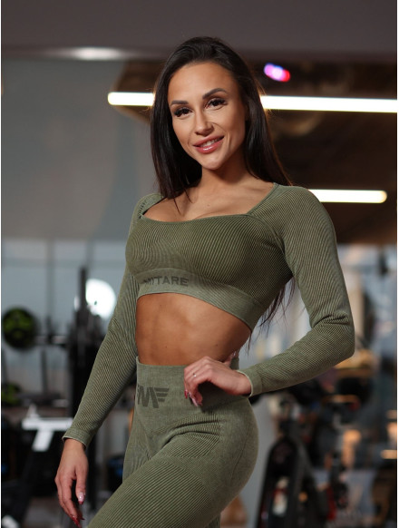 Crop Top Sans Couture DREAM K107 vert MITARE
