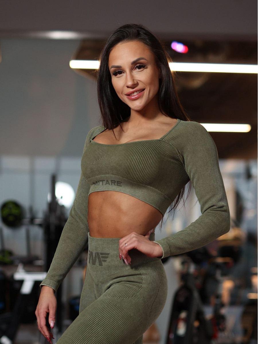Crop Top Sans Couture DREAM K107 vert MITARE