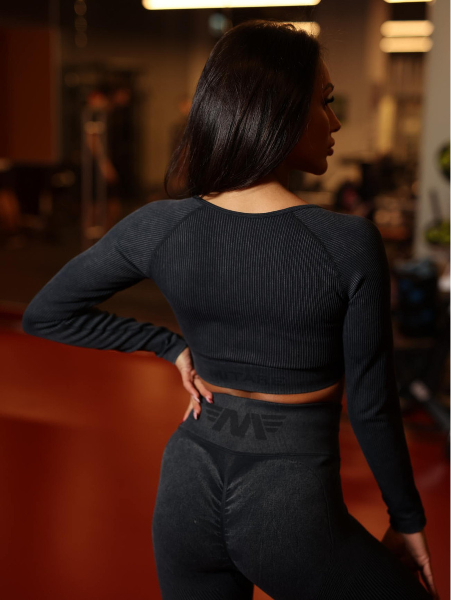Crop Top Sans Couture DREAM K107 graphite MITARE