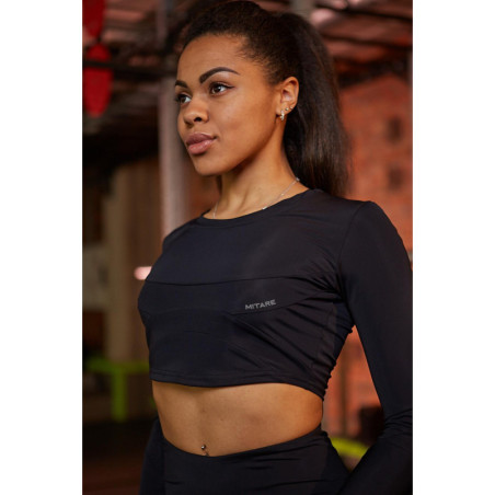 Crop Top à manches longues SWEET K026 noir MITARE