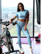 Legging sans couture SLIM PUSH UP K078 bleu MITARE