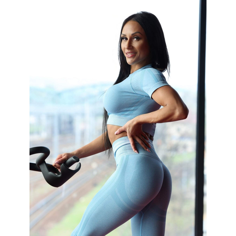 T-shirt SLIM PUSH UP K117 bleu MITARE