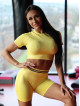 Short SLIM PUSH UP K116 jaune MITARE