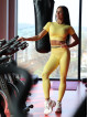 T-shirt SLIM PUSH UP K117 jaune MITARE